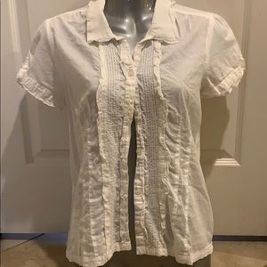 White button down blouse